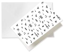 Greeting card Music symbols A6