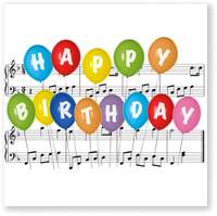 Paper napkins Happy Birthday 25x25cm