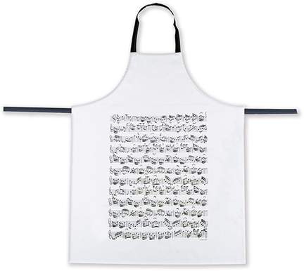 Apron Sheet music white