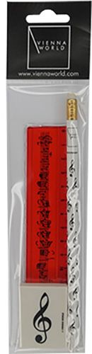 Stationery set red 3-pcs