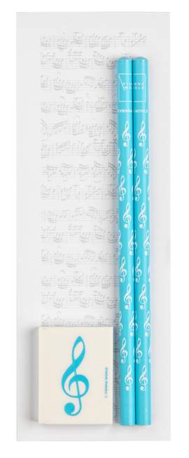 Notepad Sheet music midi light blue