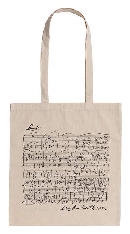 Tote Bag Beethoven white long