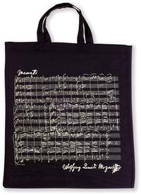 Tote bag Mozart black