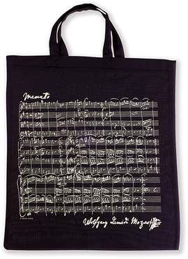 Tote bag Mozart black