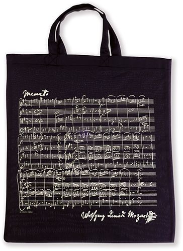Tote bag Mozart black