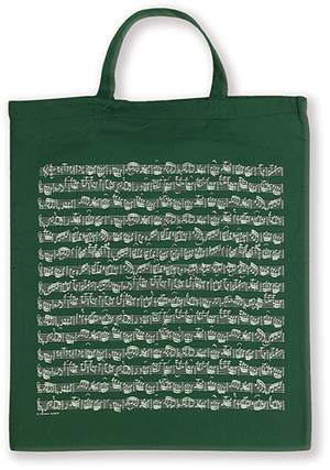 Tote bag Sheet music green