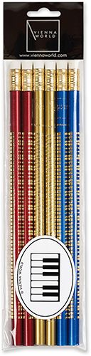 Pencil set Keyboard assorted (6 pcs)