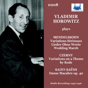 Vladimir Horowitz plays Mendelssohn Czerny & Sain- Saëns
