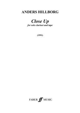 Anders Hillborg: Close Up