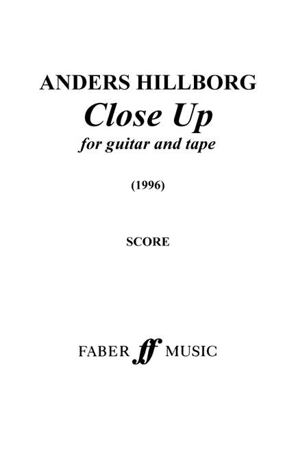 Anders Hillborg: Close Up