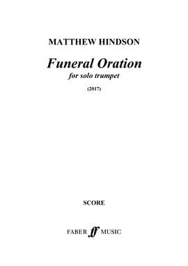 Matthew Hindson: Funeral Oration