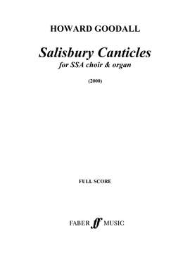 Howard Goodall: Salisbury Canticles