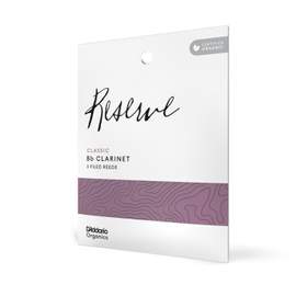 D'Addario Organic Reserve Classic Bb Clarinet Reeds, Strength 3.5, Individually-Sealed, 3-Pack