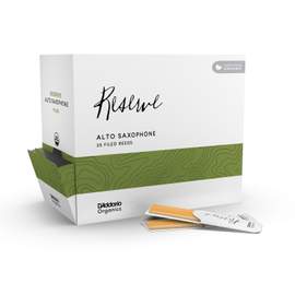 D'Addario Organic Reserve Alto Saxophone Reeds, Strength 3.0, Individually-Sealed, 25-Pack