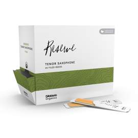 D'Addario Organic Reserve Tenor Saxophone Reeds, Strength 3.0, Individually-Sealed, 25-Pack