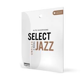 D'Addario Organic Select Jazz Unfiled Alto Saxophone Reeds, Strength 3 Soft, Individually-Sealed, 3-Pack