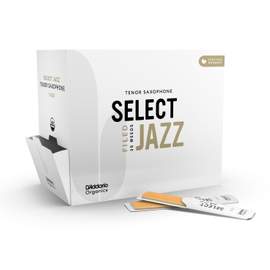 D'Addario Organic Select Jazz Filed Tenor Saxophone Reeds, Strength 2 Hard, 25-Pack