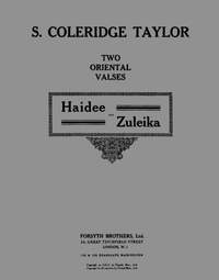 Coleridge Taylor: Haidee and Zuleika
