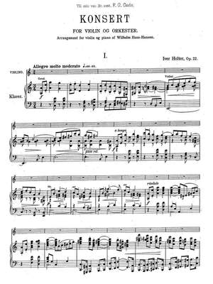Holter, Iver: Konsert for violin og orkester, Op. 22