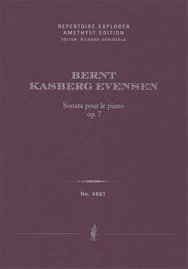 Kasberg Evensen, Bernt: Sonata pour le piano, Op. 7 (first edition)