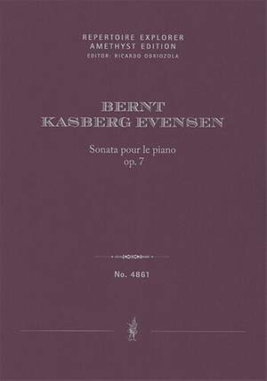 Kasberg Evensen, Bernt: Sonata pour le piano, Op. 7 (first edition)