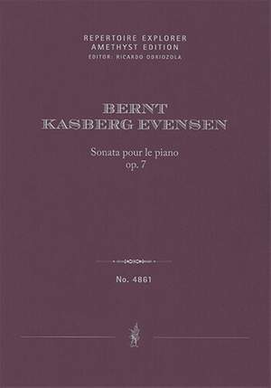 Kasberg Evensen, Bernt: Sonata pour le piano, Op. 7 (first edition)