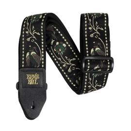 Ernie Ball Strap Jacquard Black Pleasant Pheasant