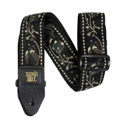 Ernie Ball Strap Jacquard Black Pleasant Pheasant