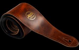 BL-50 Leather Bass Guitar Strap - Brown