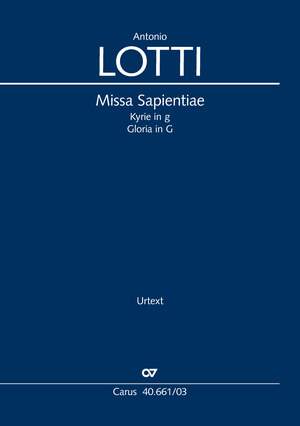 Lotti, A: Missa Sapientiae