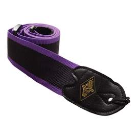 Lilac stripe webbing guitar strap