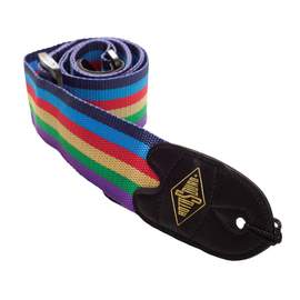 Rainbow webbing guitar strap