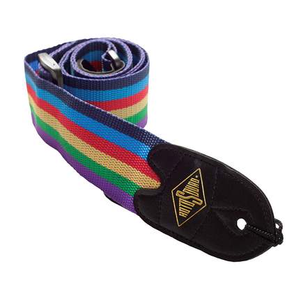 Rainbow webbing guitar strap