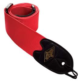 Red webbing guitar strap