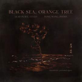 Black sea, orange tree