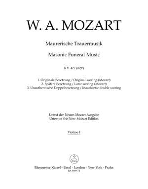 Mozart, Wolfgang Amadeus: Masonic Funeral Music K477 Violin I