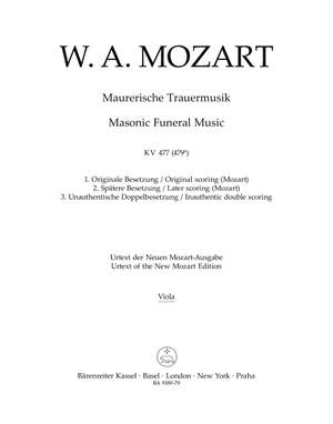 Mozart, Wolfgang Amadeus: Masonic Funeral Music K477 Viola