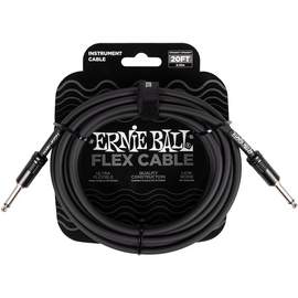 Ernie Ball Flex Instr Cable Strt/strt 20ft - Black
