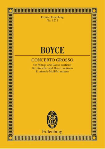 Boyce, William: Concerto grosso E minor