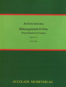 Reicha, A J: Bläserquintett D-Dur D major op.91/3