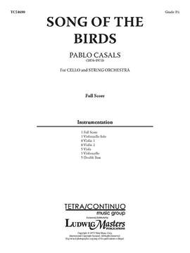 Casals, Pablo: Song of the Birds (cell/strings score)