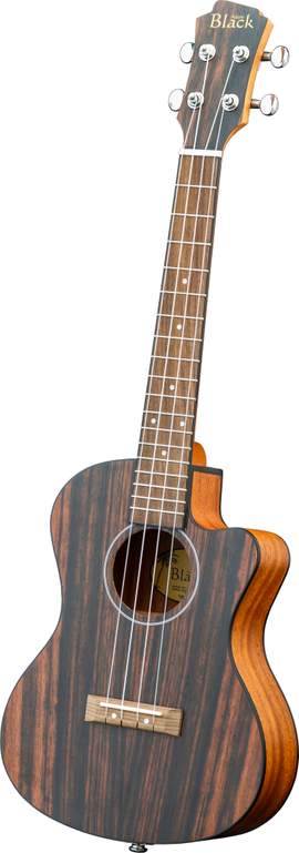 Adam Black Exotic Wood Series Tenor CE Ukulele Striped Ebony