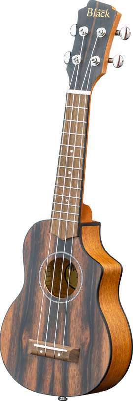 Adam Black Exotic Wood Series Soprano CE Ukulele Striped Ebony