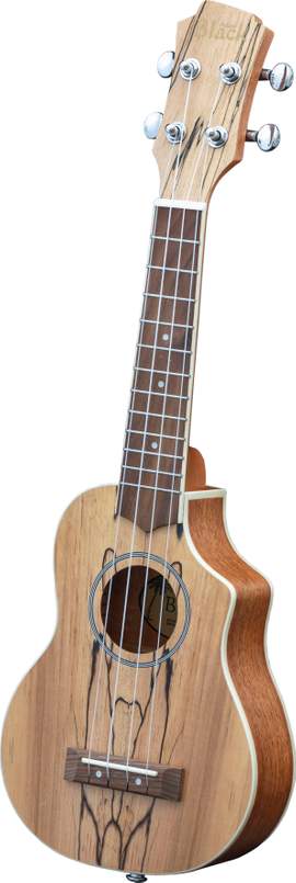 Adam Black Exotic Wood Series Soprano CE Ukulele Spalted Maple