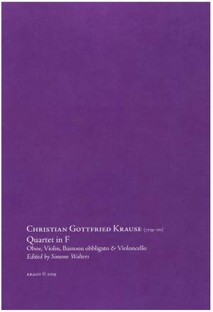 Krause, C G: Quartett F-Dur F major