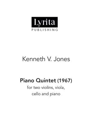 Kenneth V. Jones: Piano Quintet (1967) - Score For Two Violins, Viola, Cello and Piano