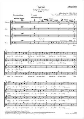 Lortzing, Albert: Hymne, LoWV 5