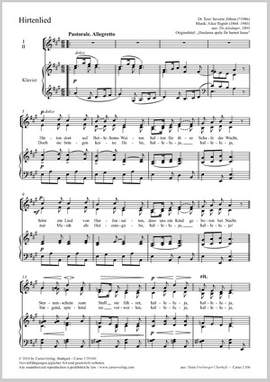 Tegnér, Alice: Hirtenlied