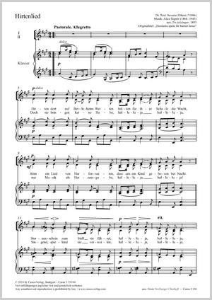 Tegnér, Alice: Hirtenlied