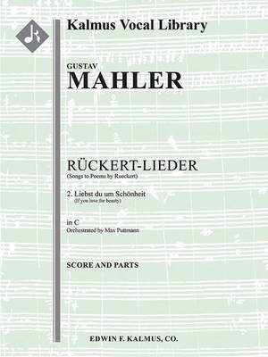 Mahler: Liebst du um Schönheit, medium voice (C, original key)